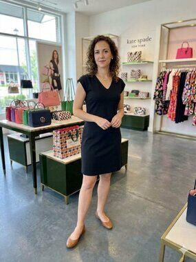 Kate Spade Black Ponte A Line Dress size 2